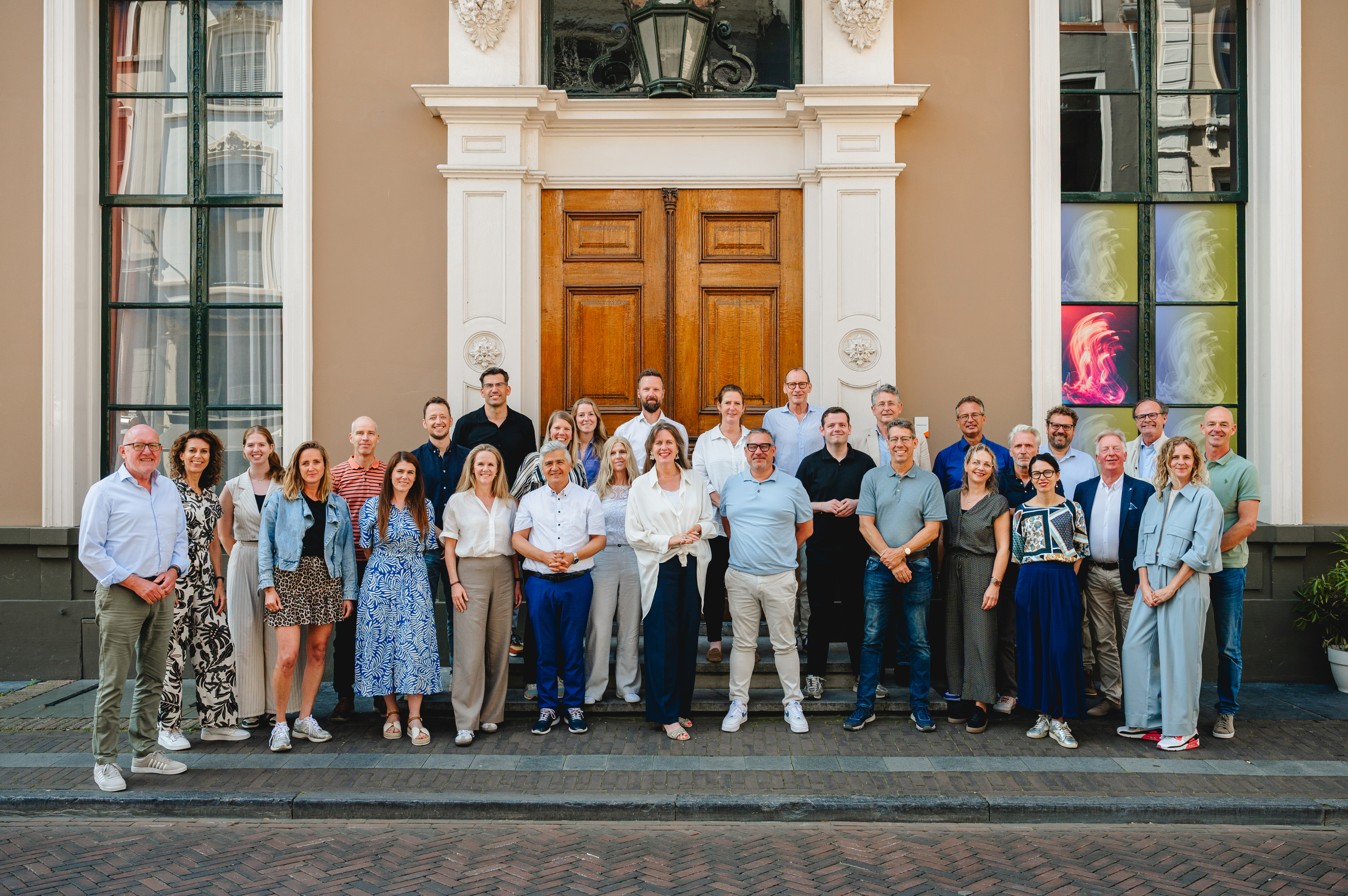 Groepsfoto's van prachtpartners